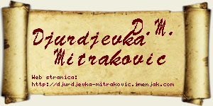 Đurđevka Mitraković vizit kartica